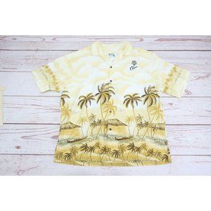 KY's Made Hawaii Embroidered Dom Q Coco Hawaiian Shirt XXL 2XL